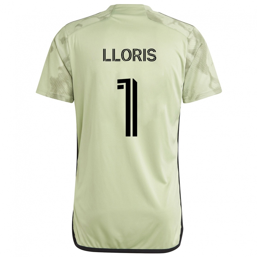 Kandiny Kinder Hugo Lloris #1 Hellgrün Auswärtstrikot Trikot 2024/25 T-Shirt