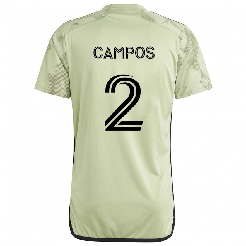 Kandiny Kinder Omar Campos #2 Hellgrün Auswärtstrikot Trikot 2024/25 T-Shirt