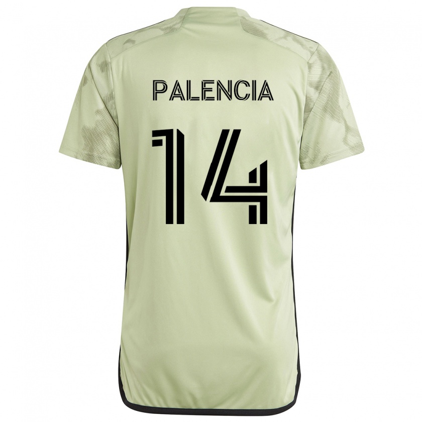 Kandiny Kinder Sergi Palencia #14 Hellgrün Auswärtstrikot Trikot 2024/25 T-Shirt