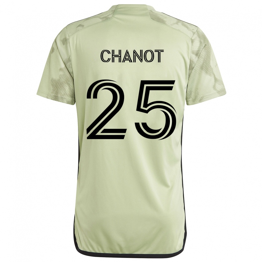 Kandiny Kinder Maxime Chanot #25 Hellgrün Auswärtstrikot Trikot 2024/25 T-Shirt