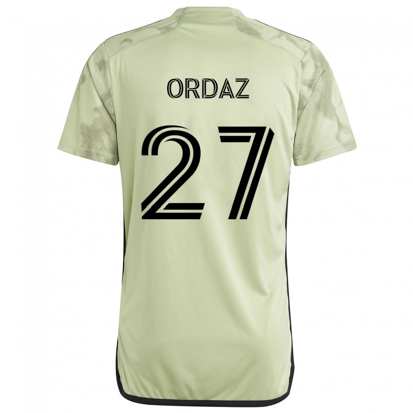 Kandiny Kinder Nathan Ordaz #27 Hellgrün Auswärtstrikot Trikot 2024/25 T-Shirt