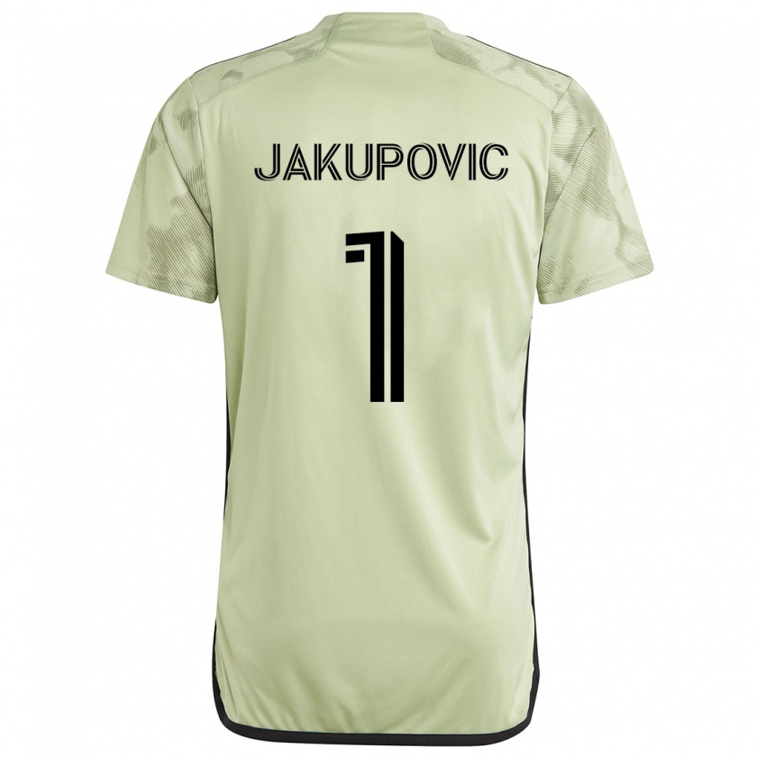 Kandiny Kinder Eldin Jakupović #1 Hellgrün Auswärtstrikot Trikot 2024/25 T-Shirt