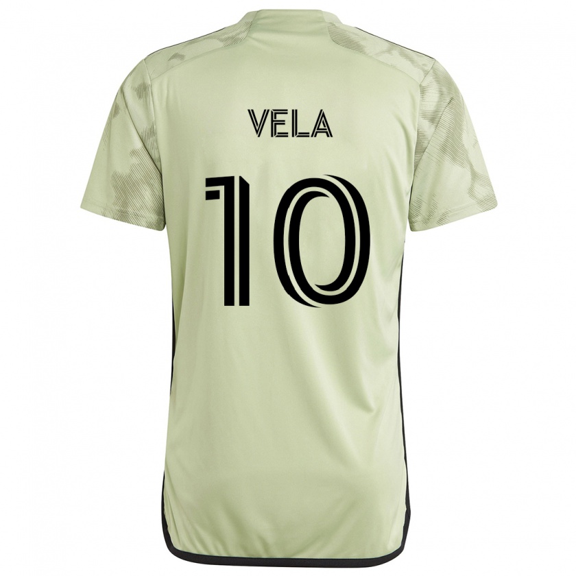 Kandiny Kinder Carlos Vela #10 Hellgrün Auswärtstrikot Trikot 2024/25 T-Shirt