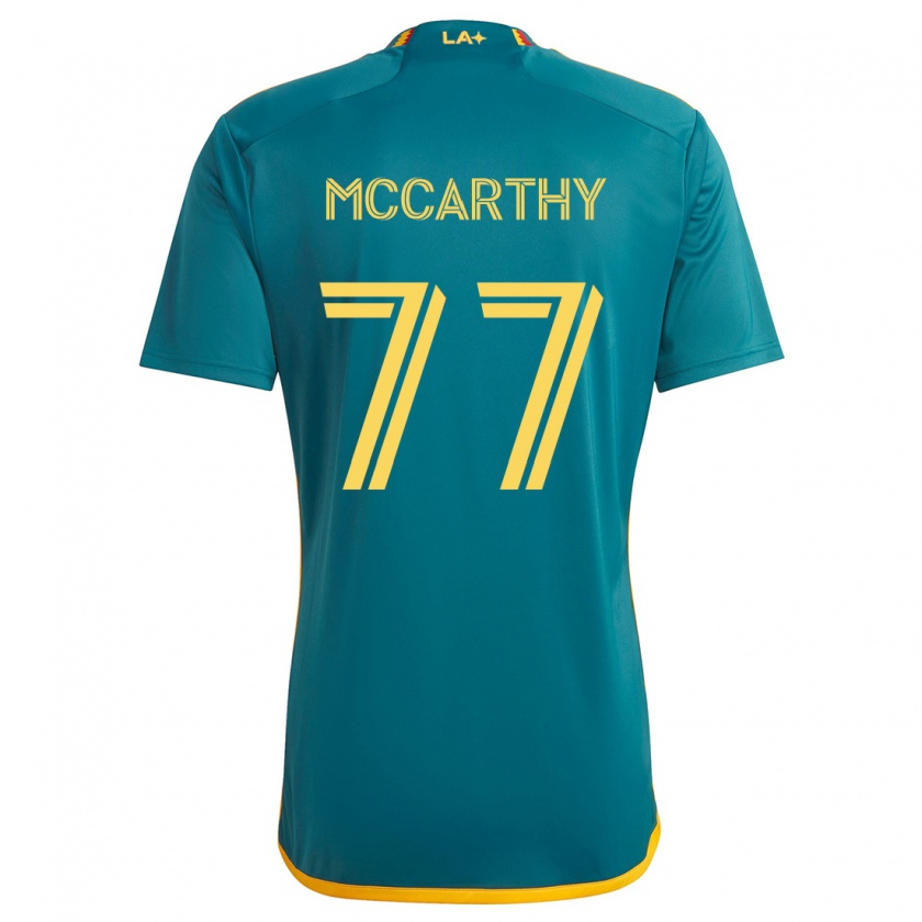 Kandiny Kinder John Mccarthy #77 Grün Gelb Auswärtstrikot Trikot 2024/25 T-Shirt