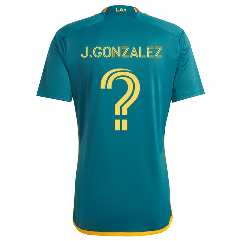 Kandiny Kinder Jesse Gonzalez #0 Grün Gelb Auswärtstrikot Trikot 2024/25 T-Shirt