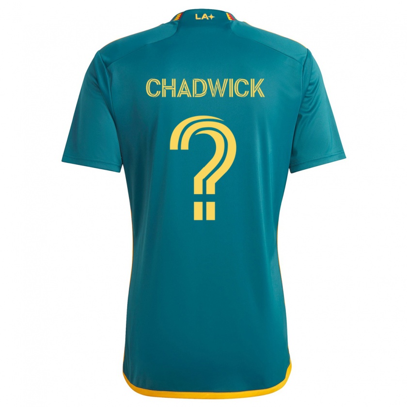 Kandiny Kinder Edward Chadwick #0 Grün Gelb Auswärtstrikot Trikot 2024/25 T-Shirt