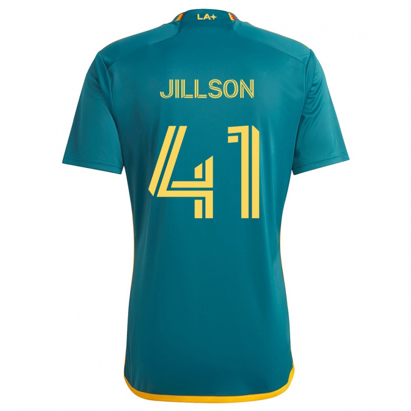 Kandiny Kinder Simon Jillson #41 Grün Gelb Auswärtstrikot Trikot 2024/25 T-Shirt