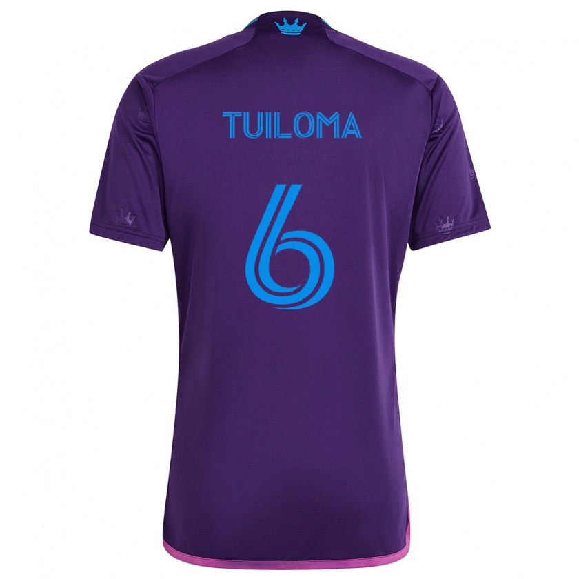 Kandiny Kinder Bill Tuiloma #6 Lila-Blau Auswärtstrikot Trikot 2024/25 T-Shirt