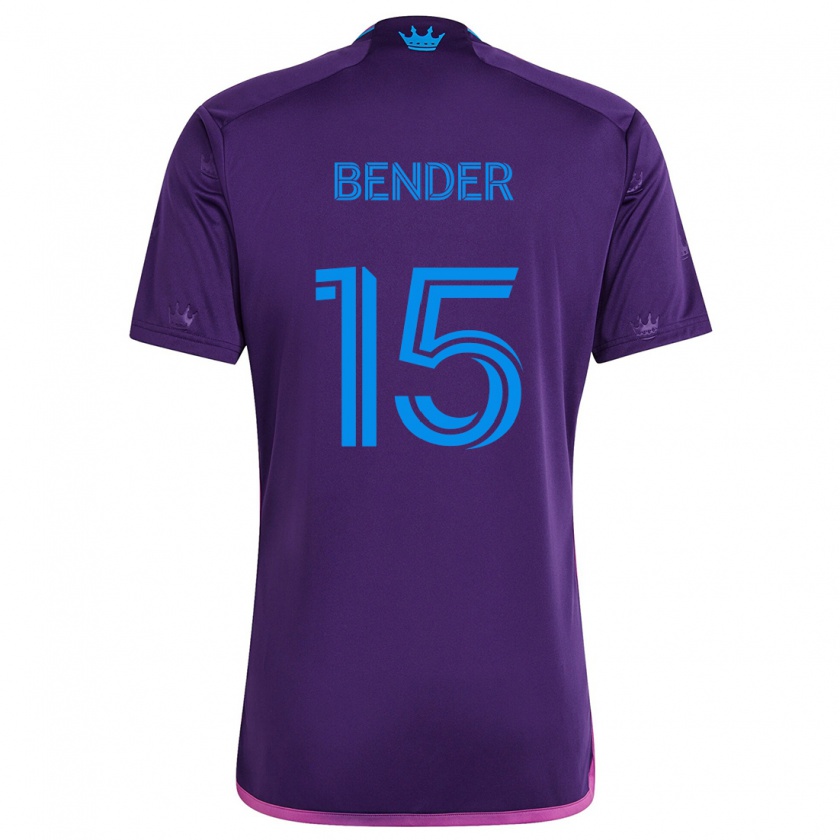 Kandiny Kinder Ben Bender #15 Lila-Blau Auswärtstrikot Trikot 2024/25 T-Shirt