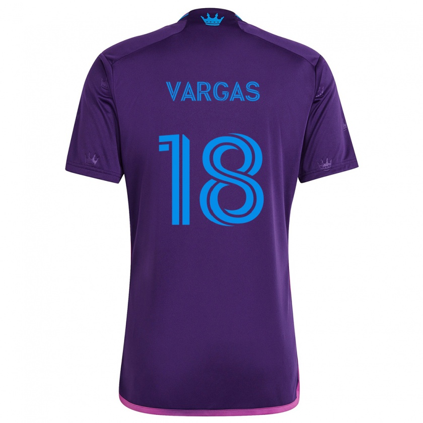 Kandiny Kinder Kerwin Vargas #18 Lila-Blau Auswärtstrikot Trikot 2024/25 T-Shirt