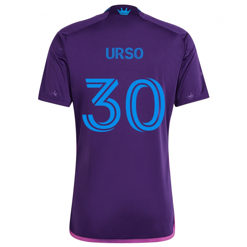 Kandiny Kinder Júnior Urso #30 Lila-Blau Auswärtstrikot Trikot 2024/25 T-Shirt