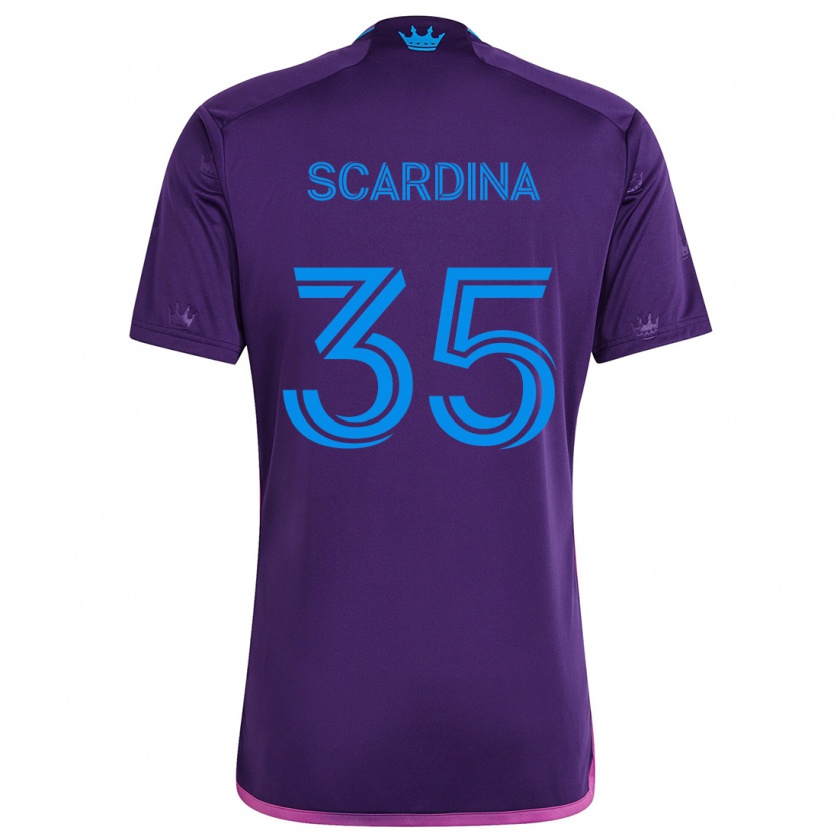 Kandiny Kinder Nick Scardina #35 Lila-Blau Auswärtstrikot Trikot 2024/25 T-Shirt