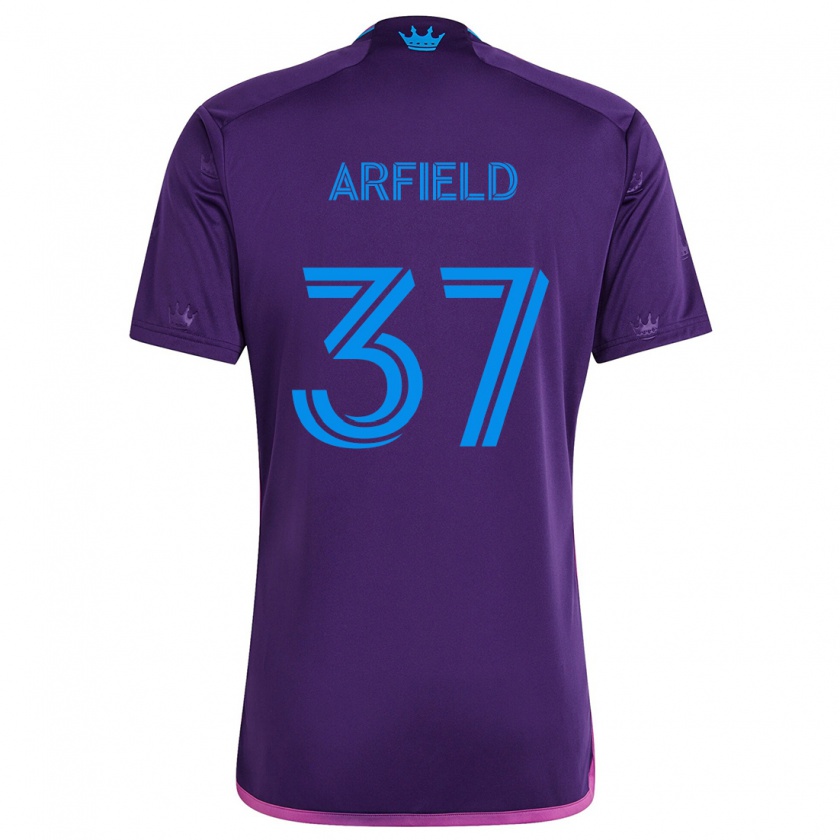 Kandiny Kinder Scott Arfield #37 Lila-Blau Auswärtstrikot Trikot 2024/25 T-Shirt