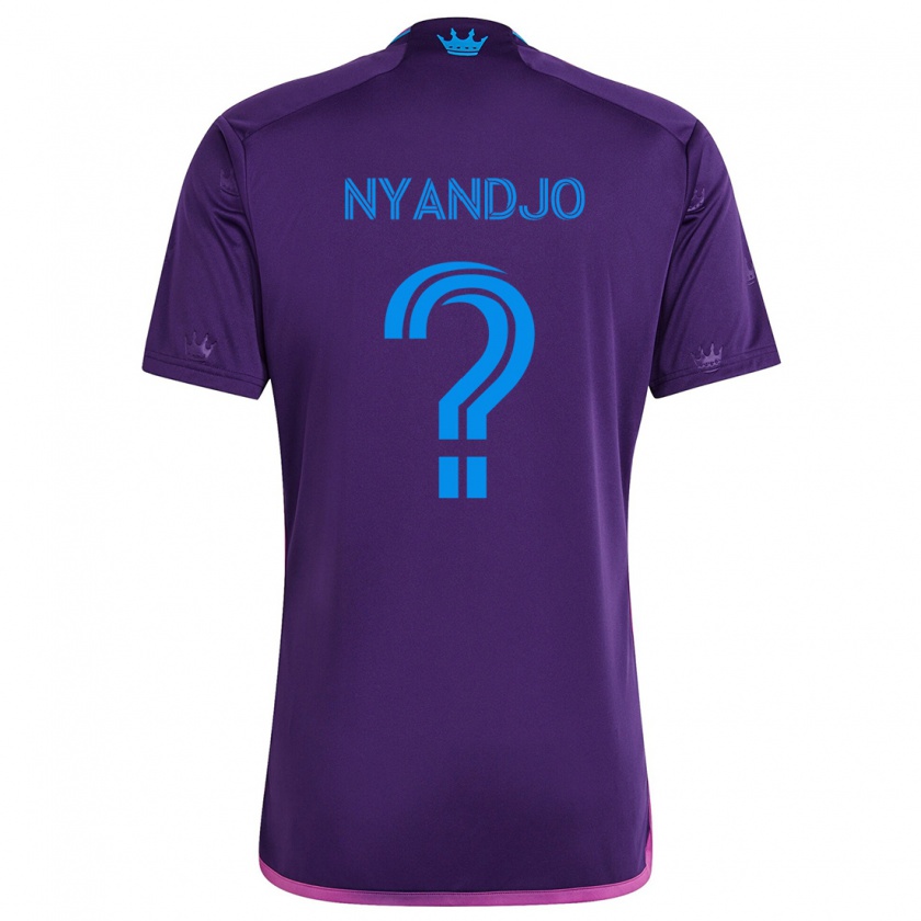 Kandiny Kinder James Nyandjo #0 Lila-Blau Auswärtstrikot Trikot 2024/25 T-Shirt