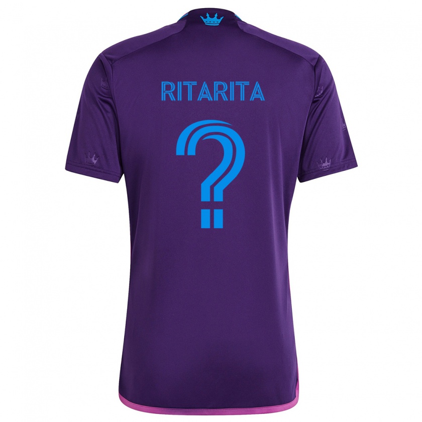 Kandiny Kinder Rocket Ritarita #0 Lila-Blau Auswärtstrikot Trikot 2024/25 T-Shirt