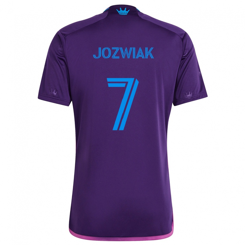 Kandiny Kinder Kamil Józwiak #7 Lila-Blau Auswärtstrikot Trikot 2024/25 T-Shirt