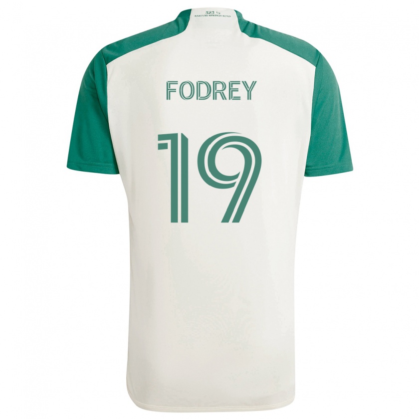 Kandiny Kinder Cj Fodrey #19 Braune Farben Grün Auswärtstrikot Trikot 2024/25 T-Shirt