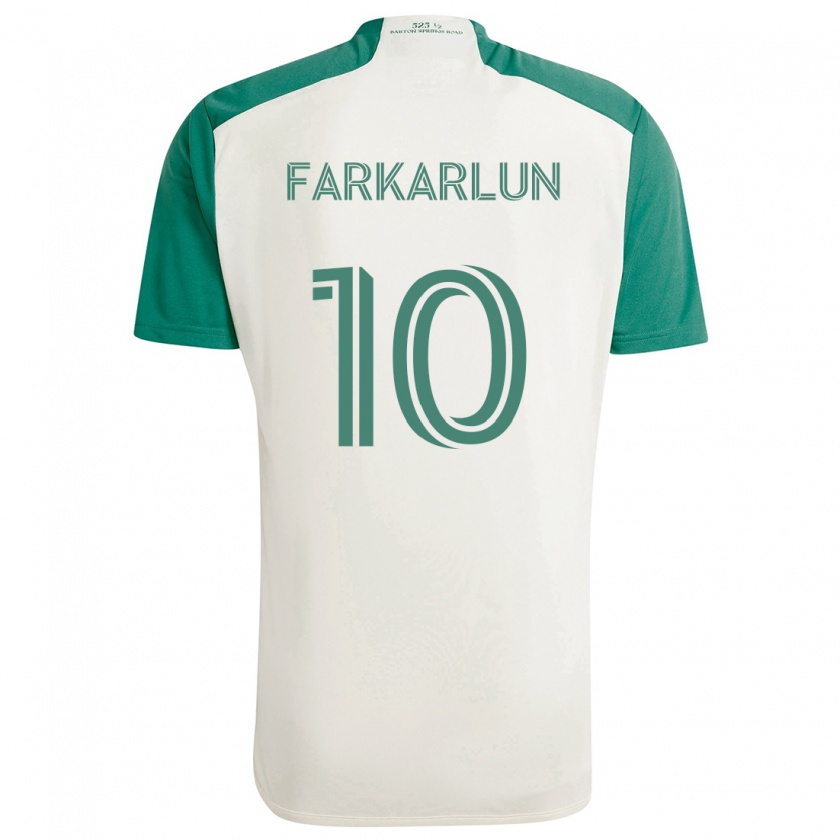 Kandiny Kinder Jimmy Farkarlun #10 Braune Farben Grün Auswärtstrikot Trikot 2024/25 T-Shirt