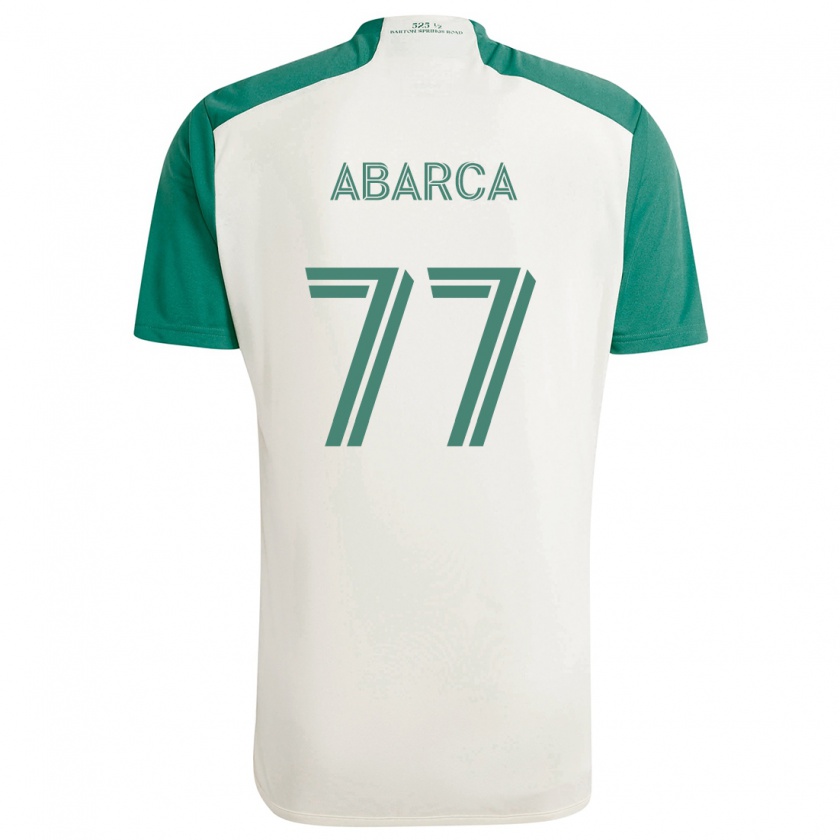 Kandiny Kinder Diego Abarca #77 Braune Farben Grün Auswärtstrikot Trikot 2024/25 T-Shirt