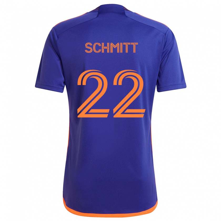 Kandiny Kinder Tate Schmitt #22 Lila Orange Auswärtstrikot Trikot 2024/25 T-Shirt