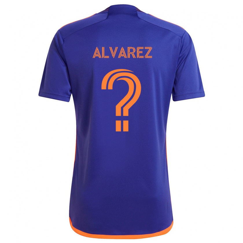 Kandiny Kinder Gianmarco Alvarez #0 Lila Orange Auswärtstrikot Trikot 2024/25 T-Shirt