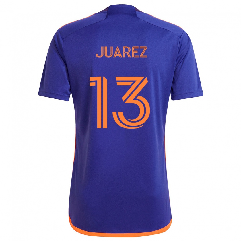 Kandiny Kinder Jathan Juarez #13 Lila Orange Auswärtstrikot Trikot 2024/25 T-Shirt