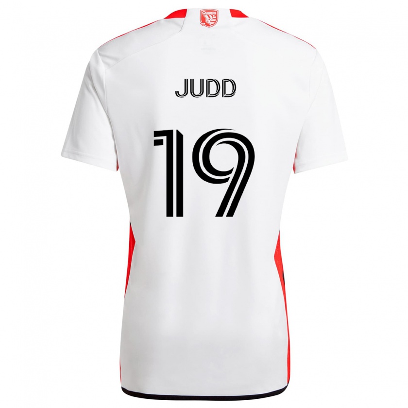 Kandiny Kinder Preston Judd #19 Weiß Rot Auswärtstrikot Trikot 2024/25 T-Shirt