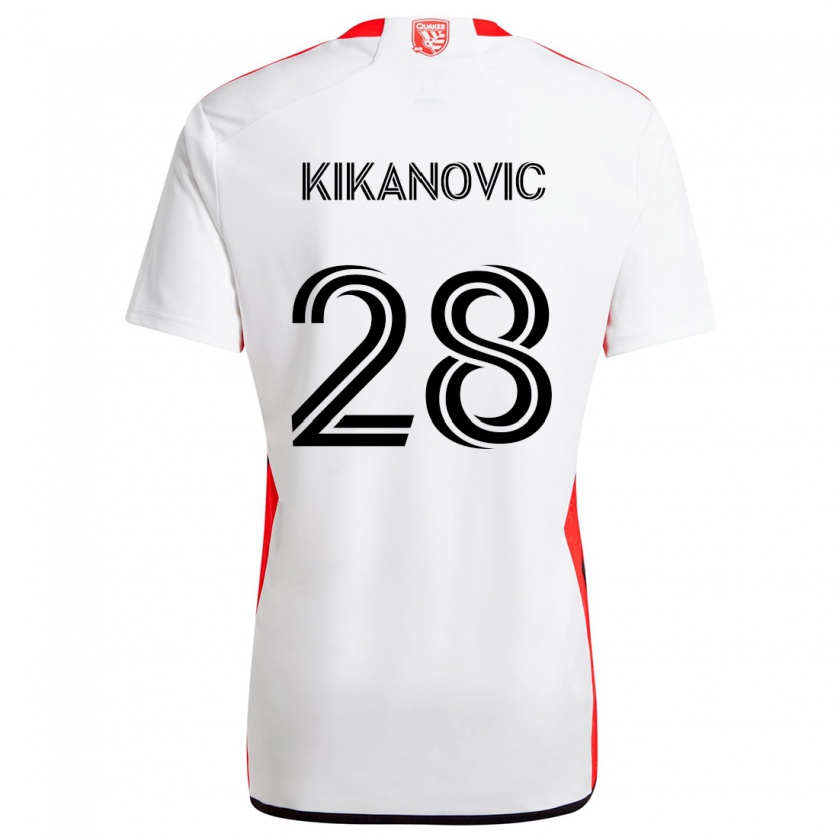 Kandiny Kinder Benjamin Kikanović #28 Weiß Rot Auswärtstrikot Trikot 2024/25 T-Shirt