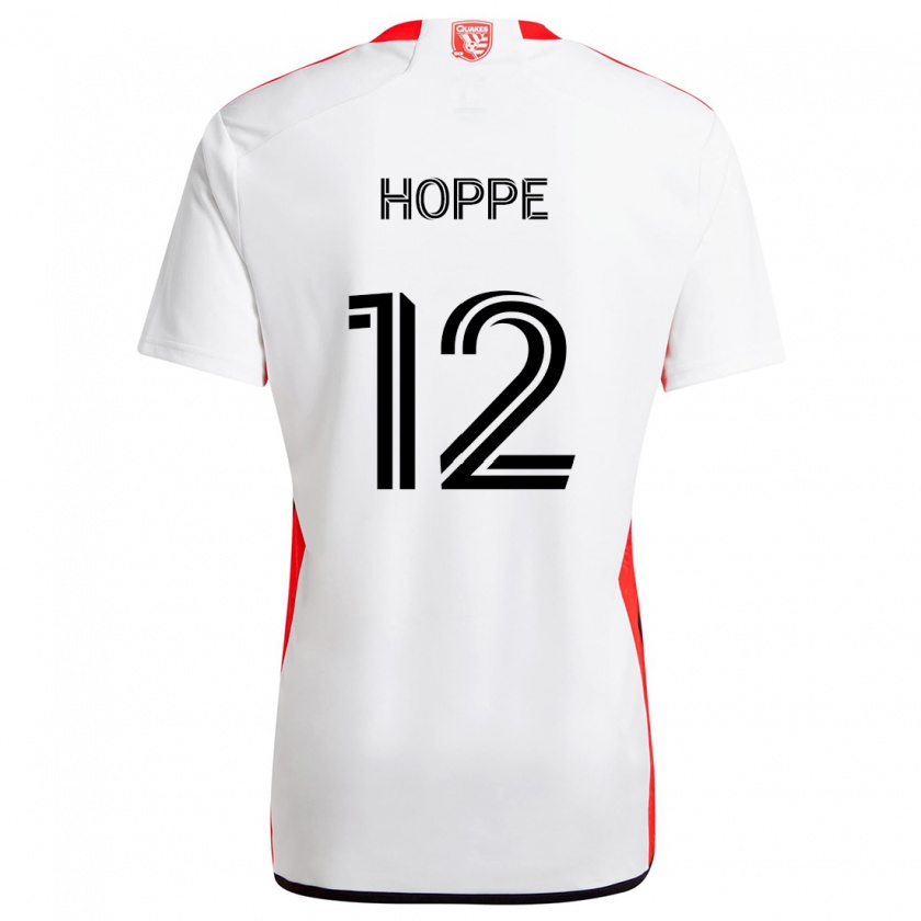 Kandiny Kinder Matthew Hoppe #12 Weiß Rot Auswärtstrikot Trikot 2024/25 T-Shirt