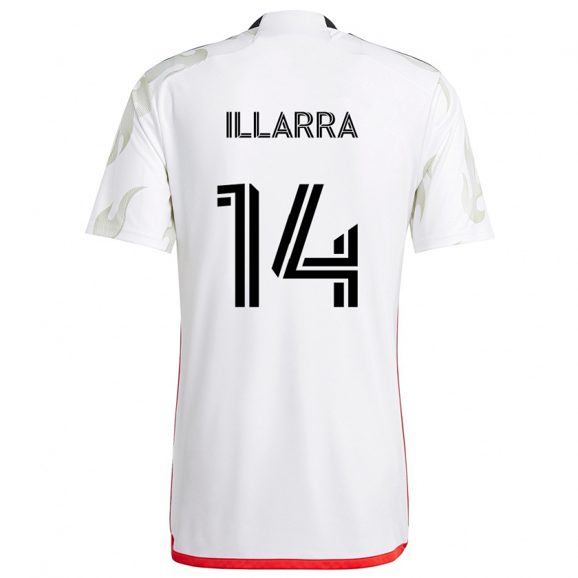 Kandiny Kinder Asier Illarramendi #14 Weiß Rot Schwarz Auswärtstrikot Trikot 2024/25 T-Shirt