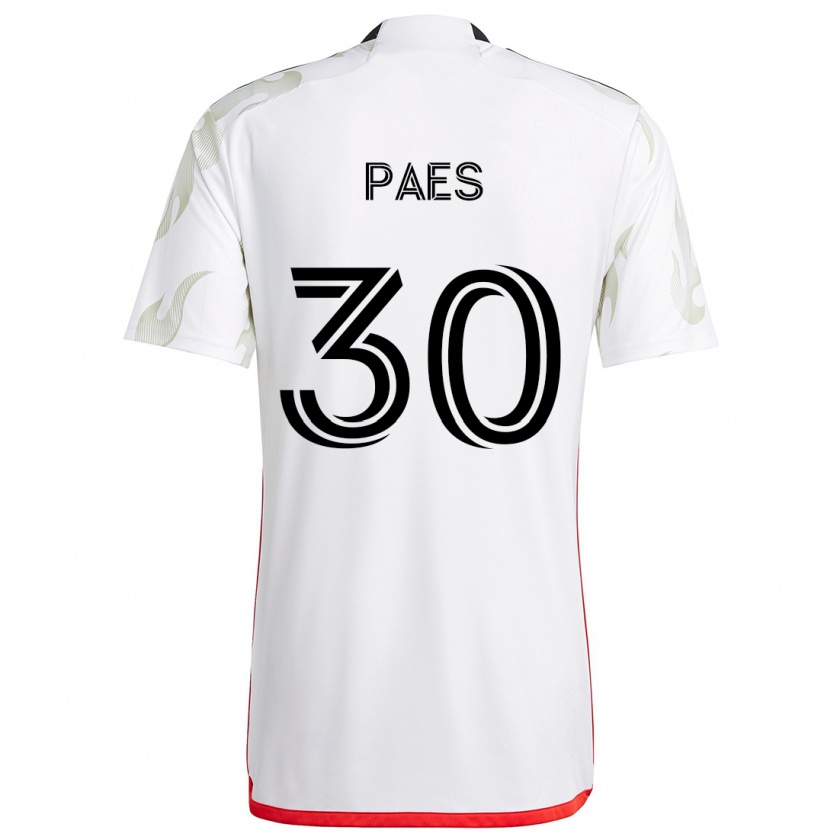 Kandiny Kinder Maarten Paes #30 Weiß Rot Schwarz Auswärtstrikot Trikot 2024/25 T-Shirt