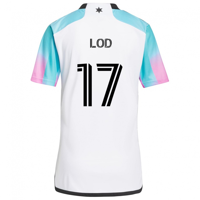 Kandiny Kinder Robin Lod #17 Weiß Blau Schwarz Auswärtstrikot Trikot 2024/25 T-Shirt