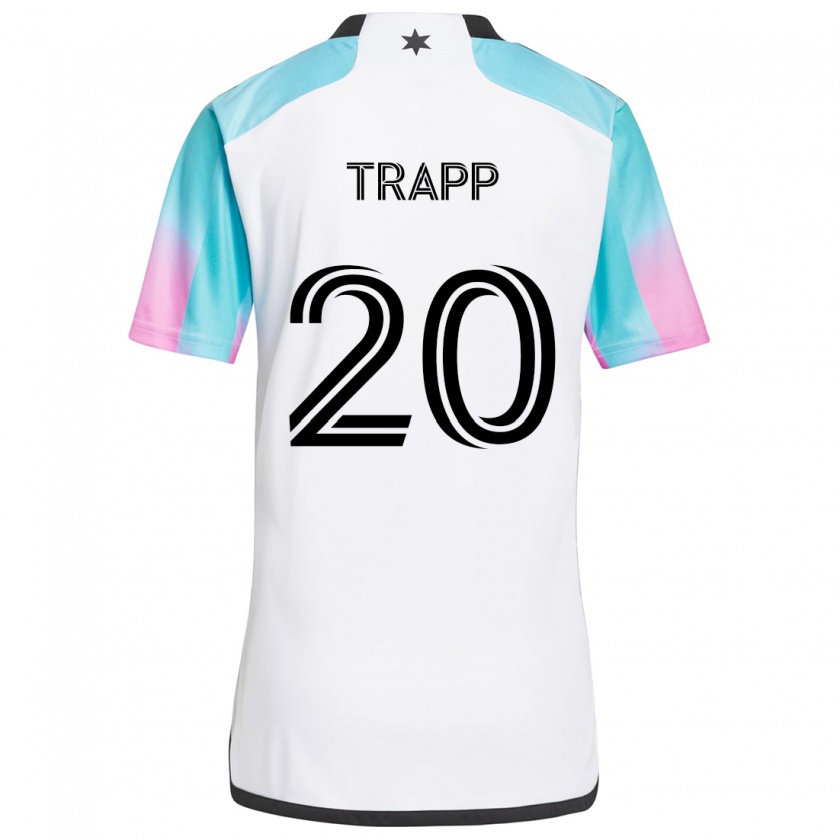 Kandiny Kinder Wil Trapp #20 Weiß Blau Schwarz Auswärtstrikot Trikot 2024/25 T-Shirt