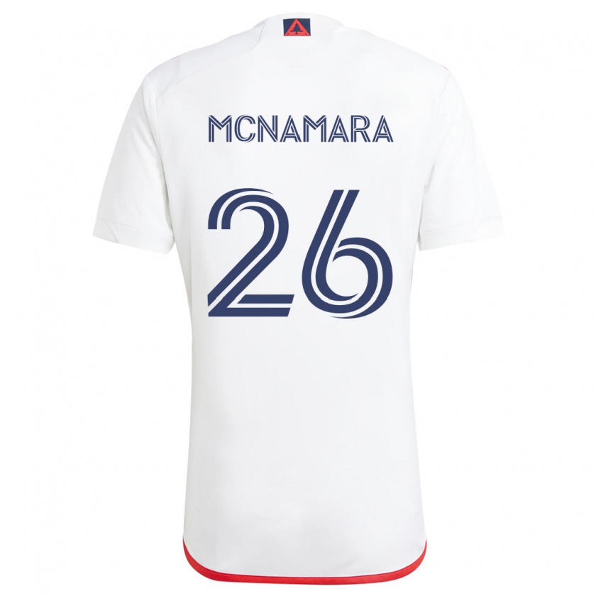 Kandiny Kinder Tommy Mcnamara #26 Weiß Rot Auswärtstrikot Trikot 2024/25 T-Shirt