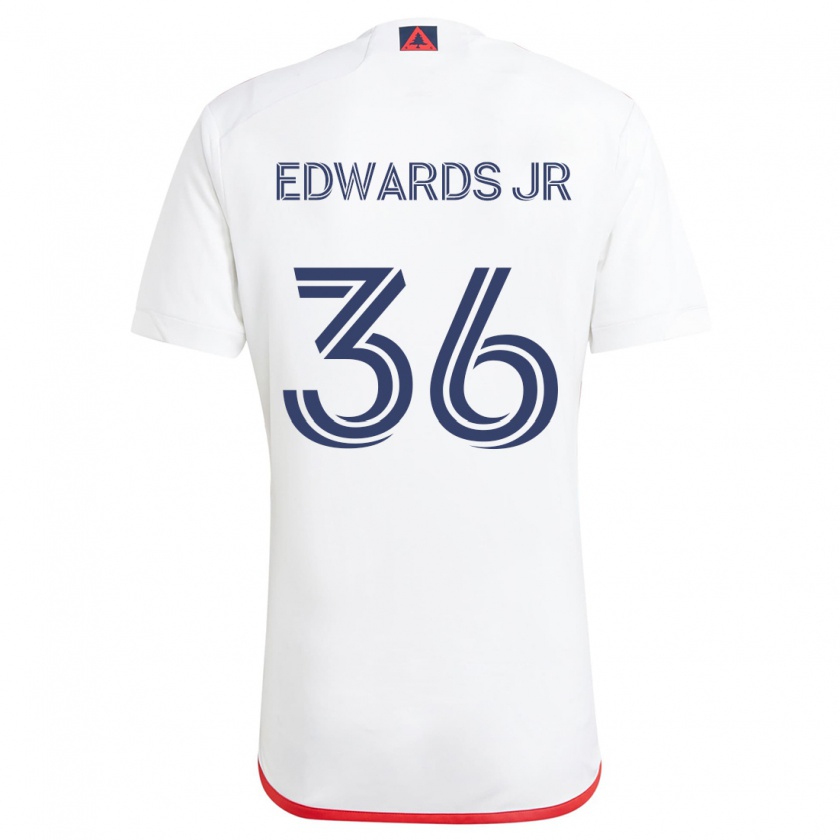 Kandiny Kinder Earl Edwards Jr. #36 Weiß Rot Auswärtstrikot Trikot 2024/25 T-Shirt