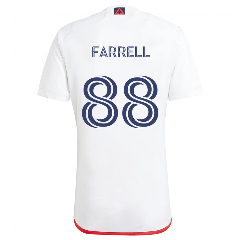 Kandiny Kinder Andrew Farrell #88 Weiß Rot Auswärtstrikot Trikot 2024/25 T-Shirt