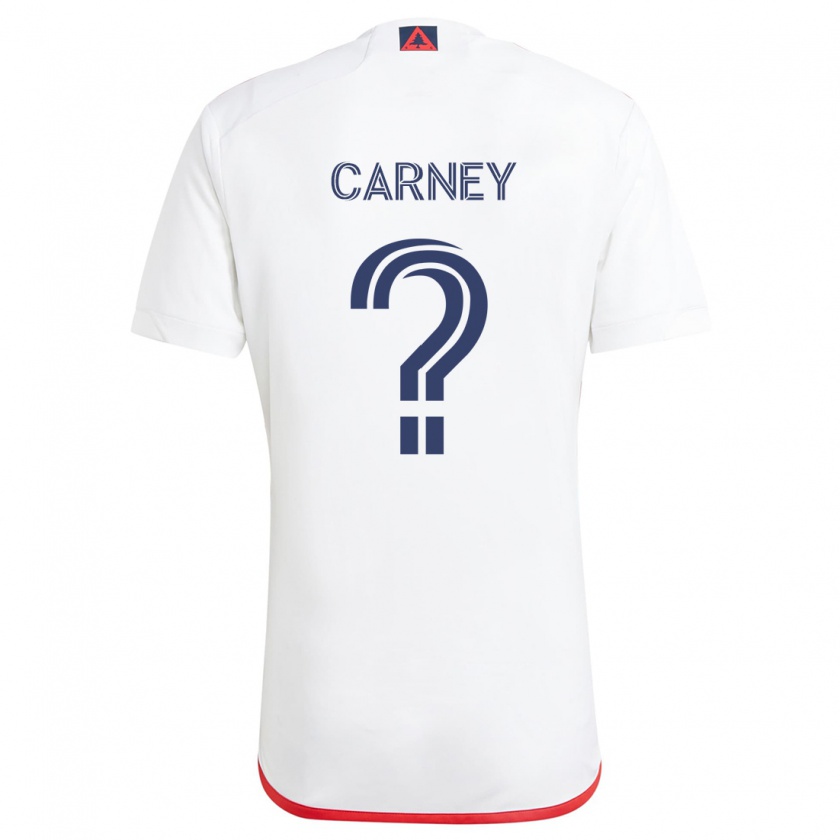 Kandiny Kinder Ryan Carney #0 Weiß Rot Auswärtstrikot Trikot 2024/25 T-Shirt