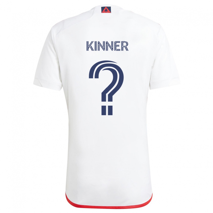 Kandiny Kinder Sage Kinner #0 Weiß Rot Auswärtstrikot Trikot 2024/25 T-Shirt