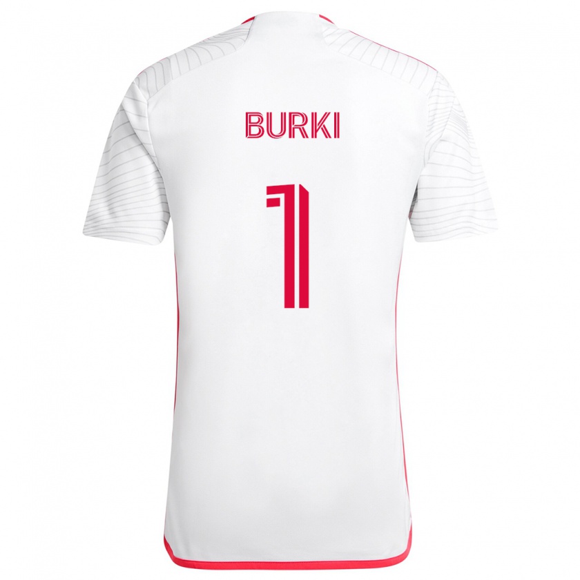 Kandiny Kinder Roman Bürki #1 Weiß Rot Auswärtstrikot Trikot 2024/25 T-Shirt