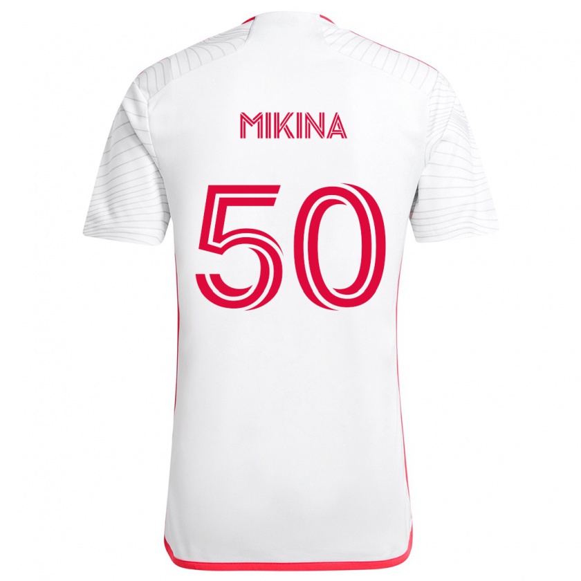 Kandiny Kinder Gabriel Mikina #50 Weiß Rot Auswärtstrikot Trikot 2024/25 T-Shirt