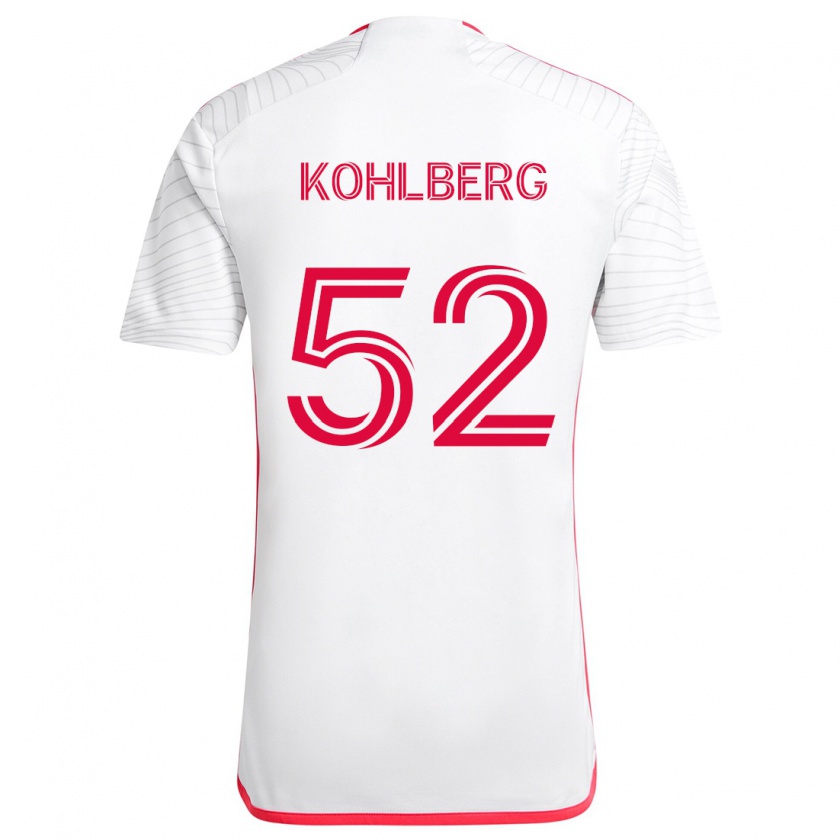 Kandiny Kinder Andrew Kohlberg #52 Weiß Rot Auswärtstrikot Trikot 2024/25 T-Shirt