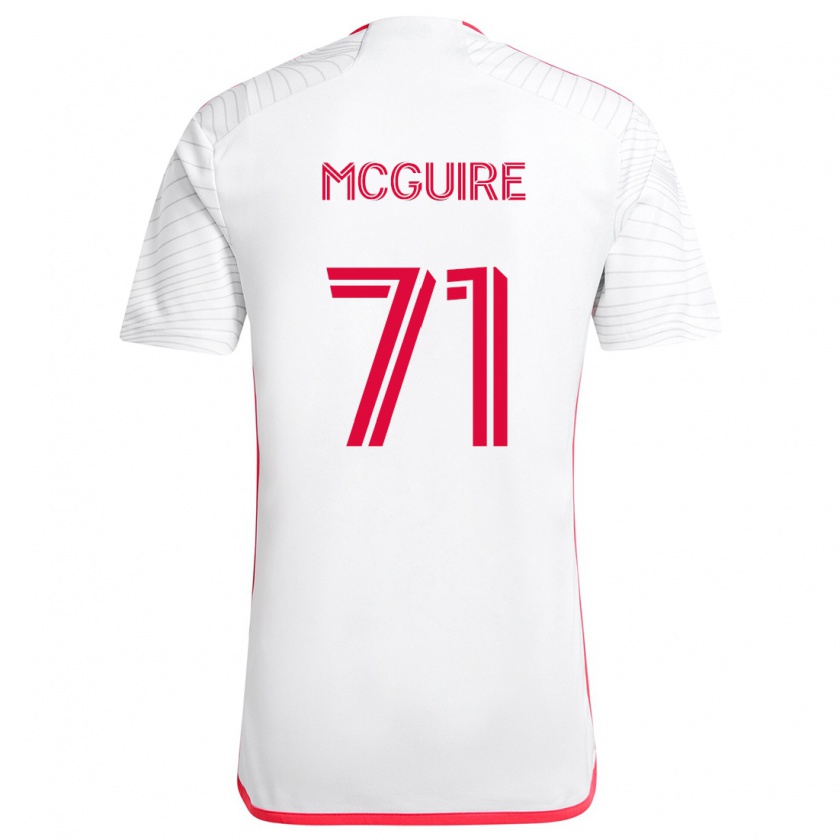 Kandiny Kinder Nolan Mcguire #71 Weiß Rot Auswärtstrikot Trikot 2024/25 T-Shirt