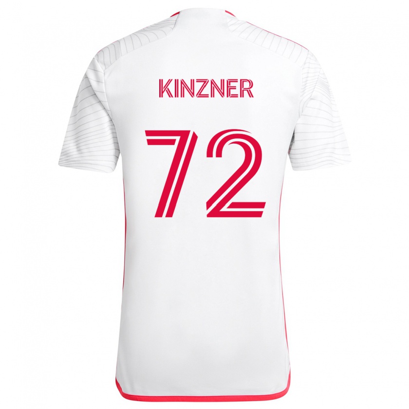 Kandiny Kinder Eric Kinzner #72 Weiß Rot Auswärtstrikot Trikot 2024/25 T-Shirt