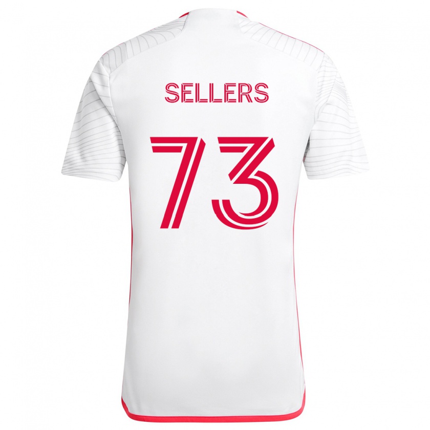 Kandiny Kinder Braydon Sellers #73 Weiß Rot Auswärtstrikot Trikot 2024/25 T-Shirt