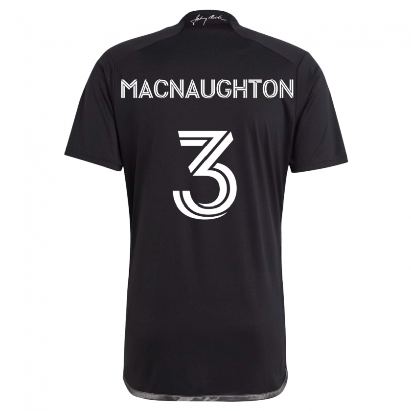 Kandiny Kinder Lukas Macnaughton #3 Schwarz Auswärtstrikot Trikot 2024/25 T-Shirt