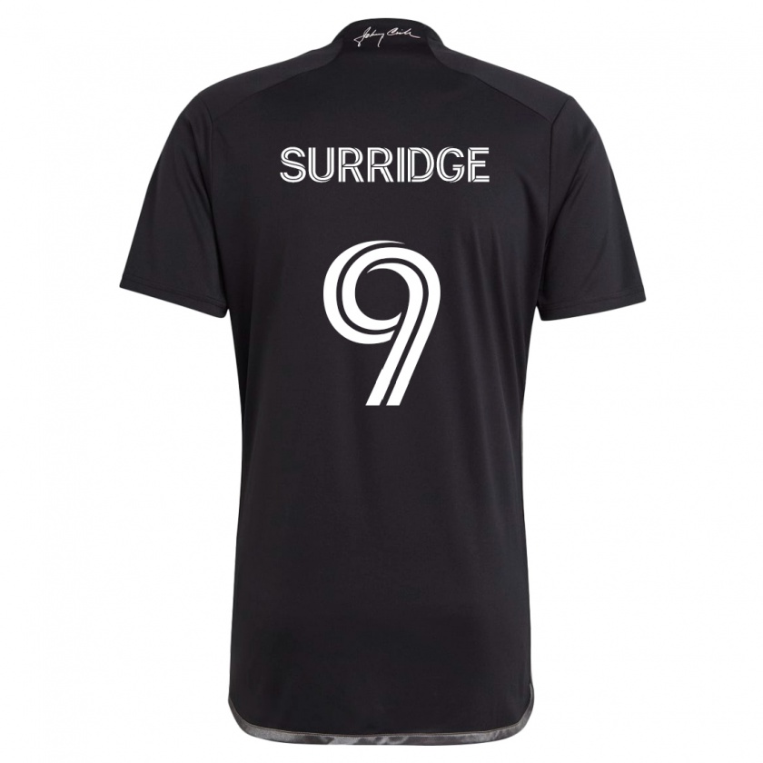 Kandiny Kinder Sam Surridge #9 Schwarz Auswärtstrikot Trikot 2024/25 T-Shirt