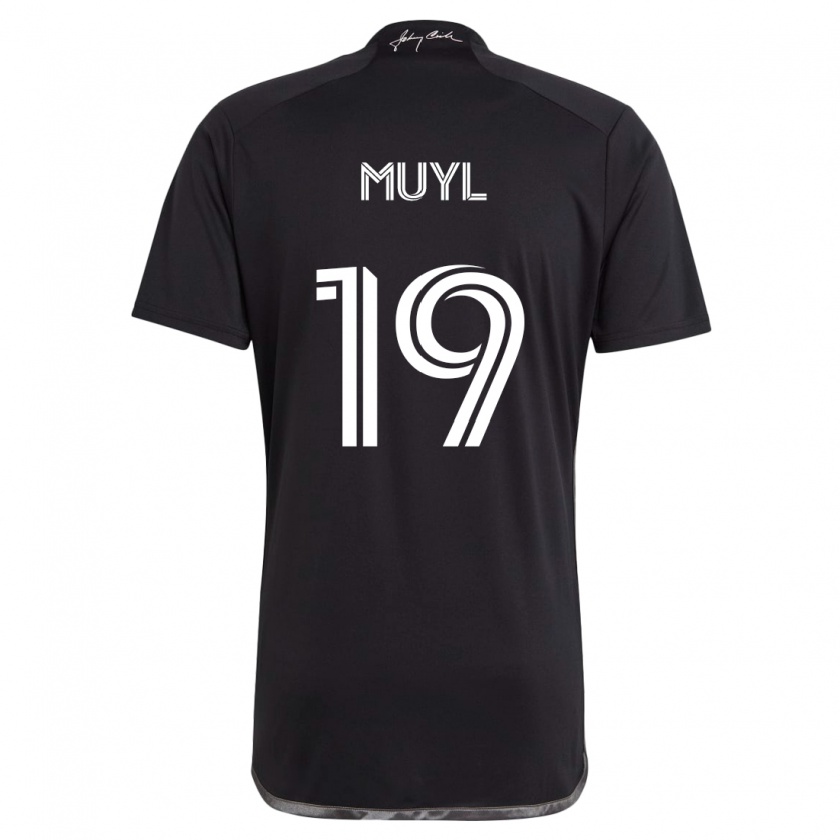 Kandiny Kinder Alex Muyl #19 Schwarz Auswärtstrikot Trikot 2024/25 T-Shirt