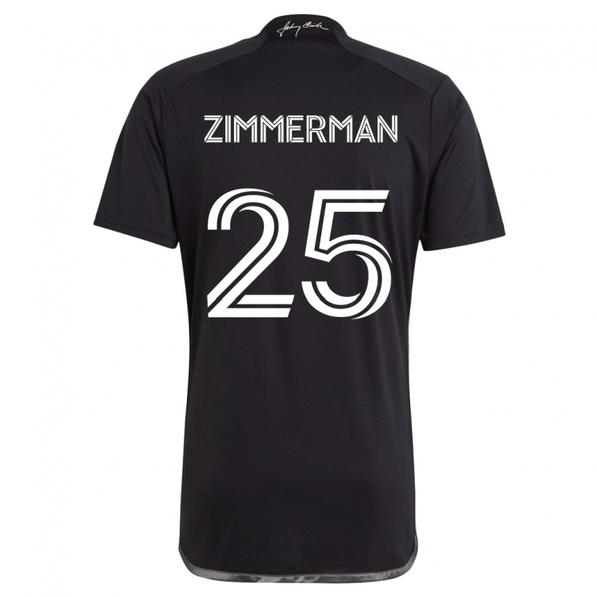 Kandiny Kinder Walker Zimmerman #25 Schwarz Auswärtstrikot Trikot 2024/25 T-Shirt