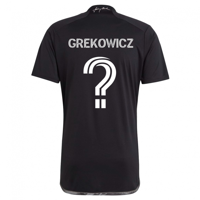 Kandiny Kinder Jacob Grekowicz #0 Schwarz Auswärtstrikot Trikot 2024/25 T-Shirt