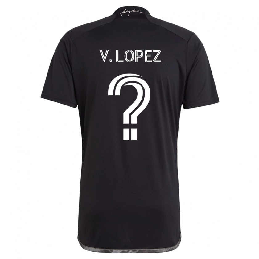 Kandiny Kinder Alejandro Velazquez-Lopez #0 Schwarz Auswärtstrikot Trikot 2024/25 T-Shirt